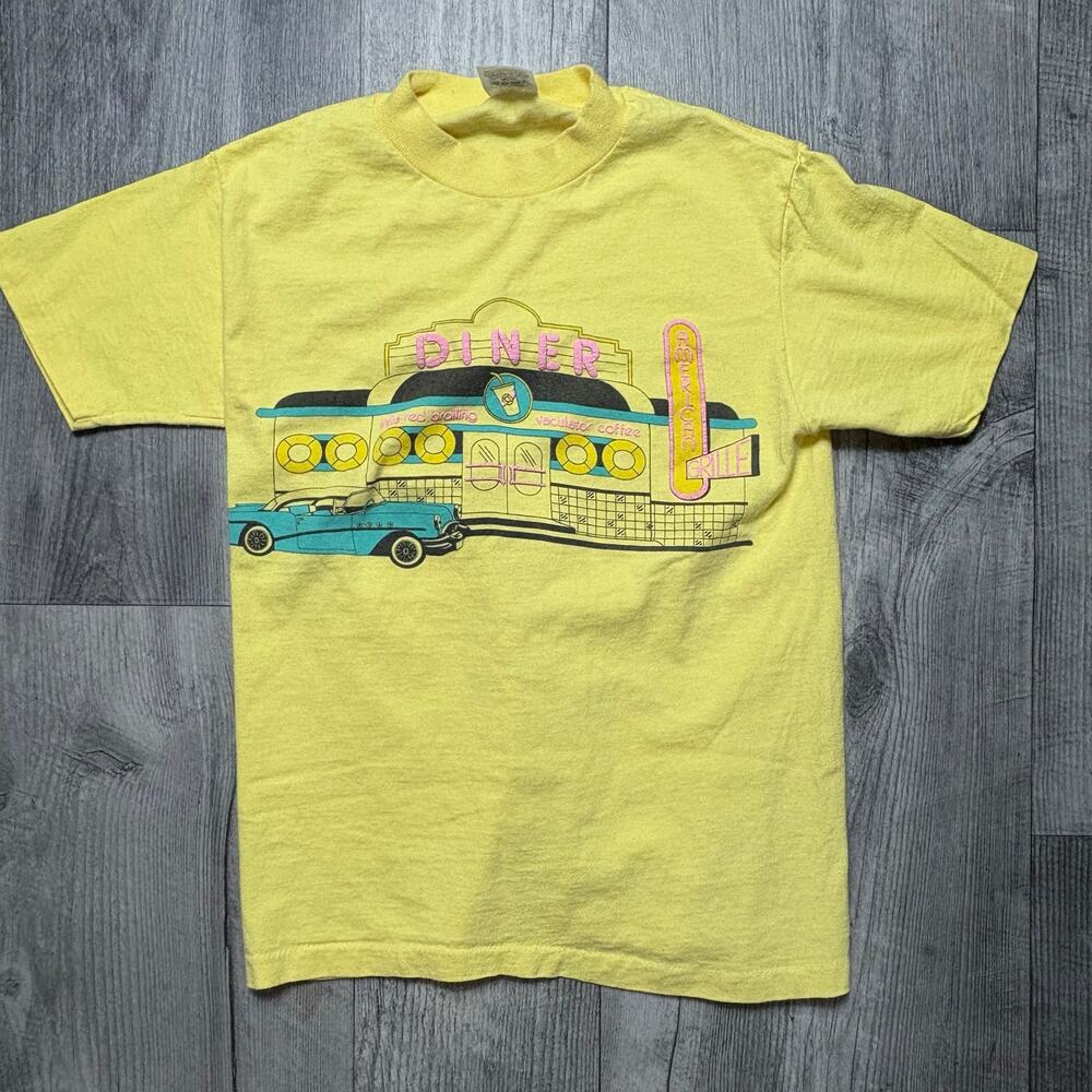 Vintage Single Stitcn 50’s Diner Tshirt women’s size small